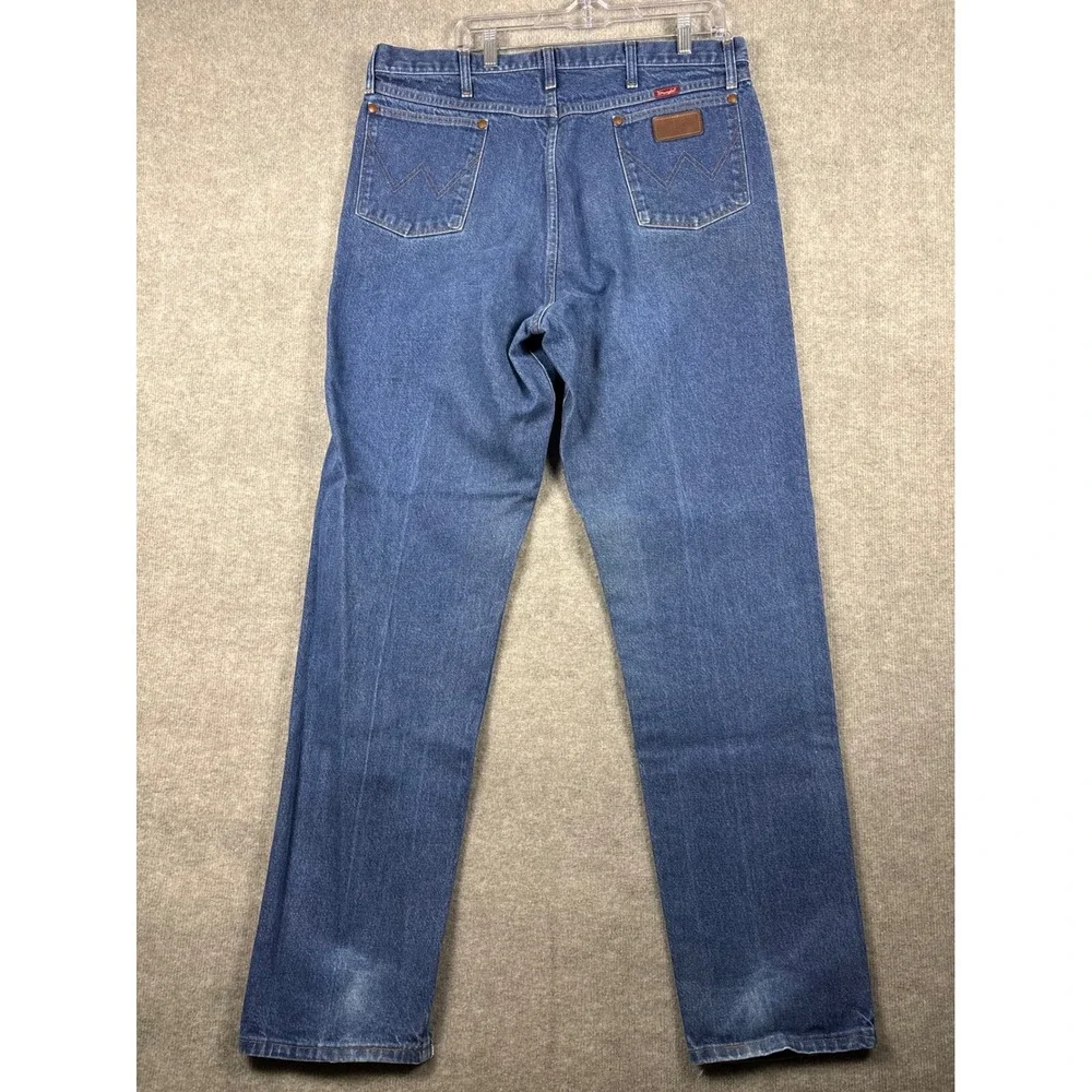 Wrangler 31MWZDN Relaxed Fit Jeans Five Pocket Denim 38x35 Blue - Picture 3 of 12